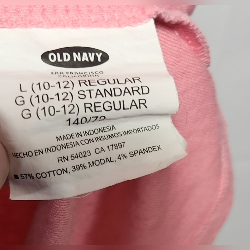 ⚡️🛍 4/$20 🛍 Old Navy Pink Stretch Top-Size L (10/12 Girls) - Picture 6 of 6